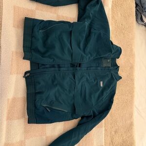 FIGS CARIBBEAN BLUE SCRUB JACKET (not cropped)